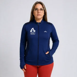 Casaco Feminino UV 50+ com Luvas e Identificação Profissional