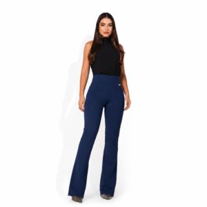 Calça Flare UV 50+ Antibacteriana Azul